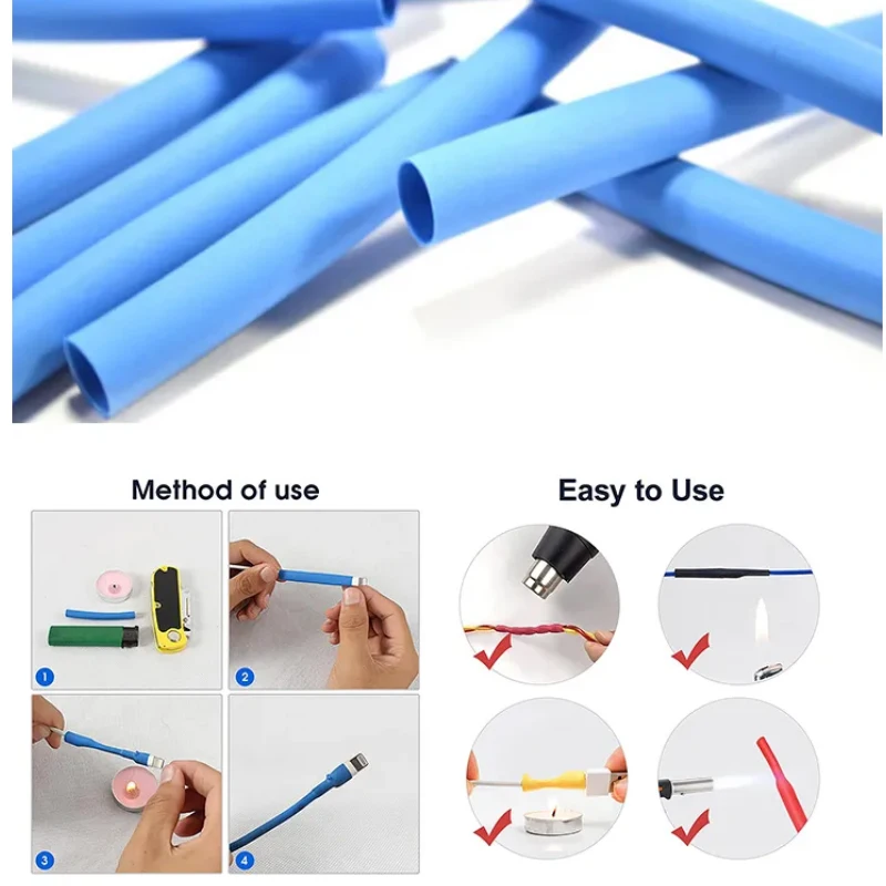 Tubo Benzina Silicone Tubo Termoretraibile 164 Pezzi – Manicotto Isolante Poliulefina, Ratio 2:1, Multicolore, Per Elettronica Guaine Termorestringenti - Foto 6