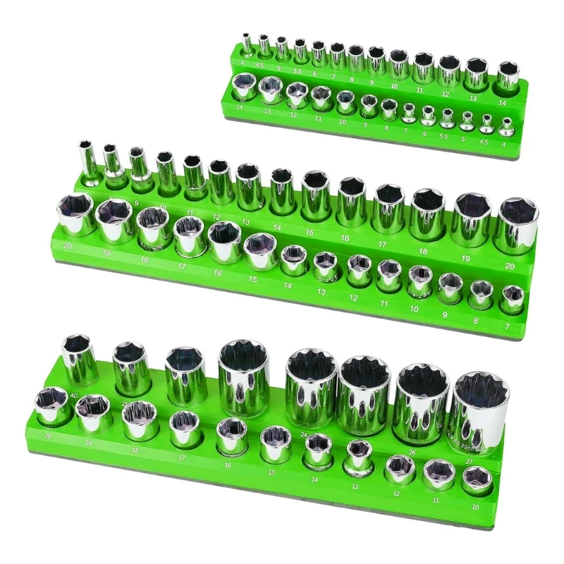 Socket Tray SAE & Metric Socket Holder for Efficient Tool Organization,for Professional Use Stand Holder 40JE 4