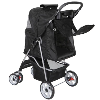 Folding Pet Stroller with Cup Holder 1