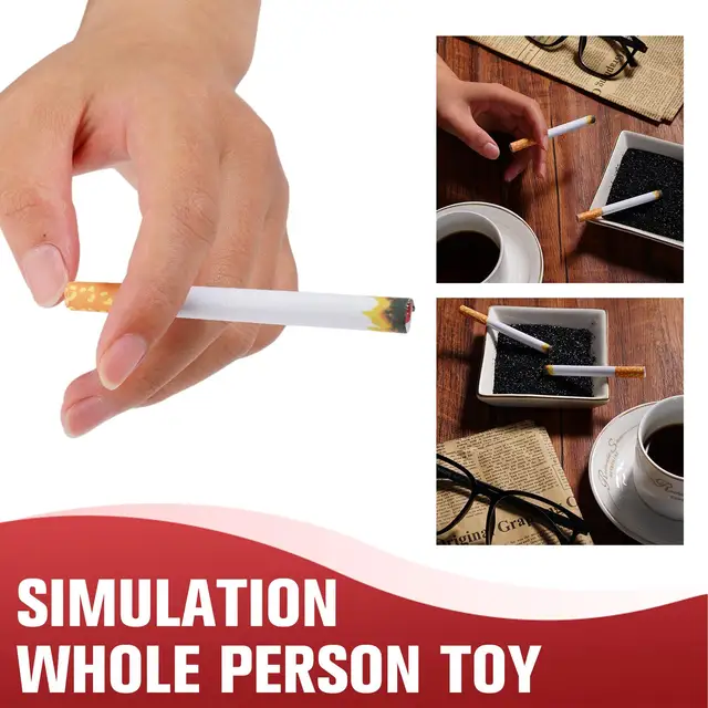 2Pcs Joke Prank Novelty Trick Props Toys Fake Cigarettes Smoke Party Spoof Cigarette Toys Funny Toy Practical Jokes Fake Toys 5