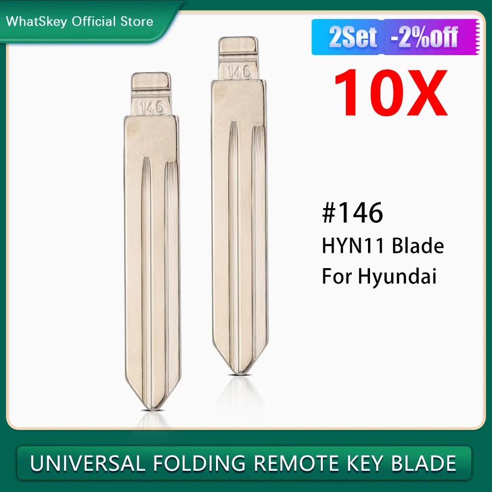 

10Pcs/Lot #146 LISHI HYN11 Metal Blank Uncut Flip KD VVDI Remote Key Blade For Hyundai Mistra Auto No.146 Replacement Parts