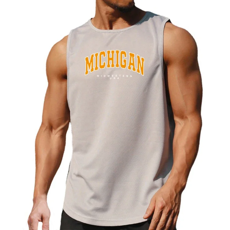 

Быстросохнущий мужской жилет для фитнеса акулы, летняя спортивная одежда для бега, крутая футболка без рукавов для тренировок
