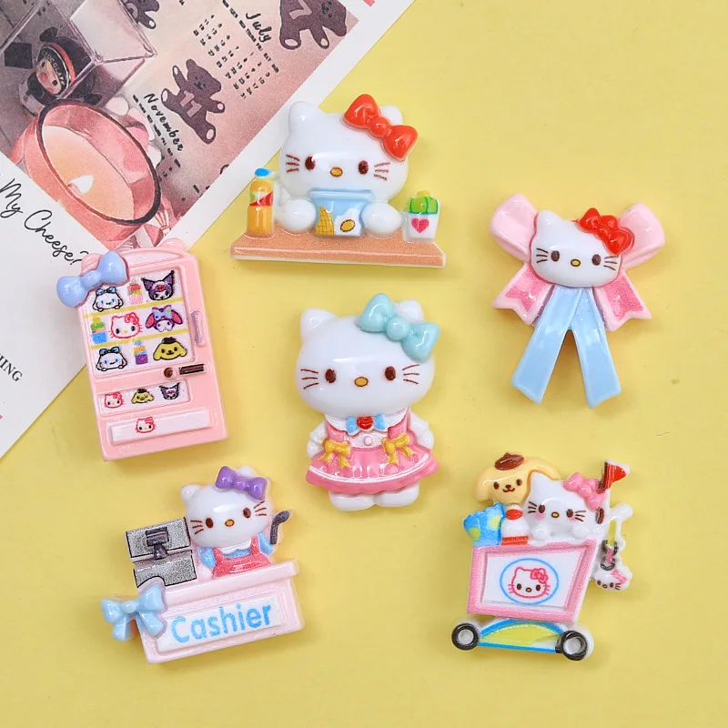

100 шт., милые аксессуары для супермаркета Hello Kitty