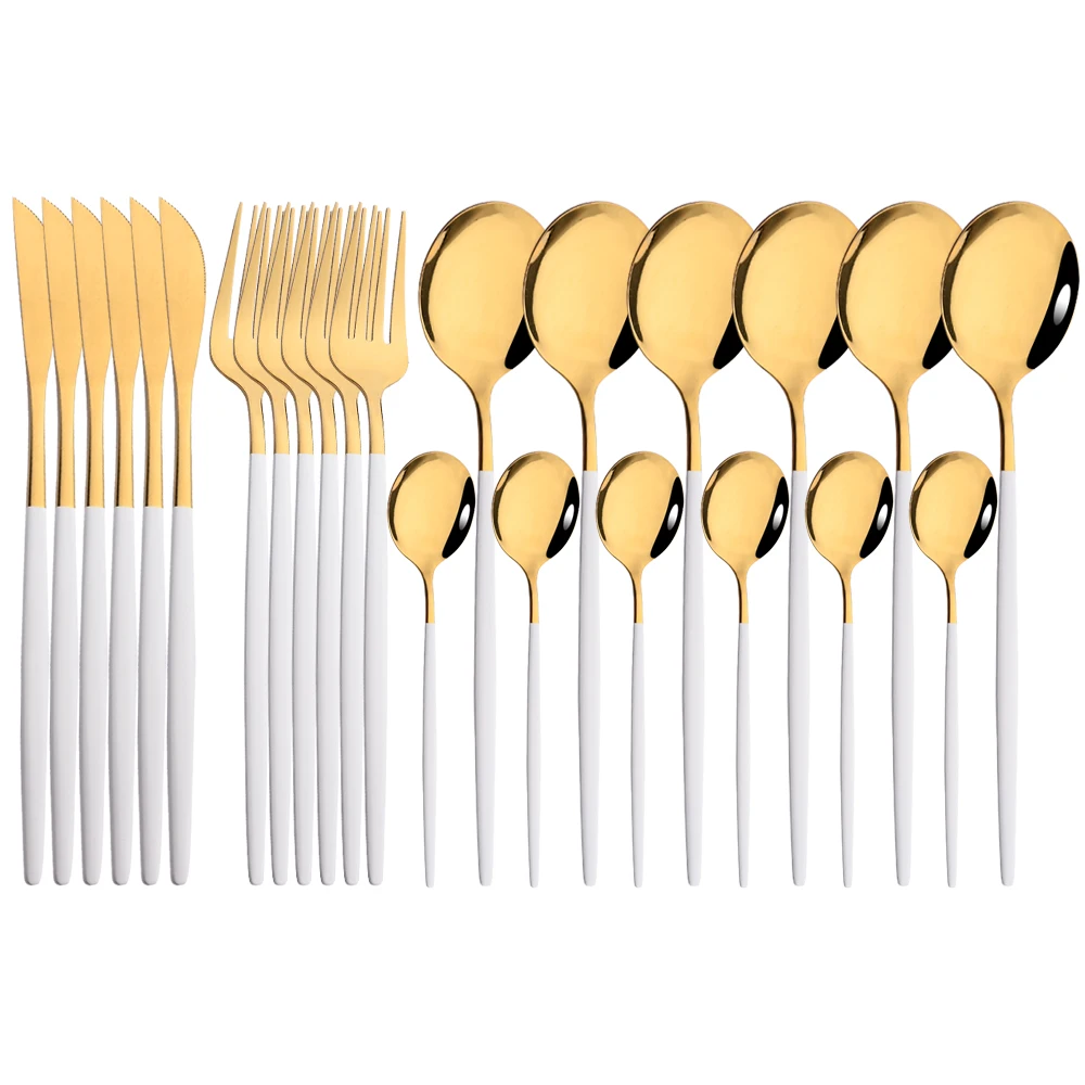 24Pcs White Gold