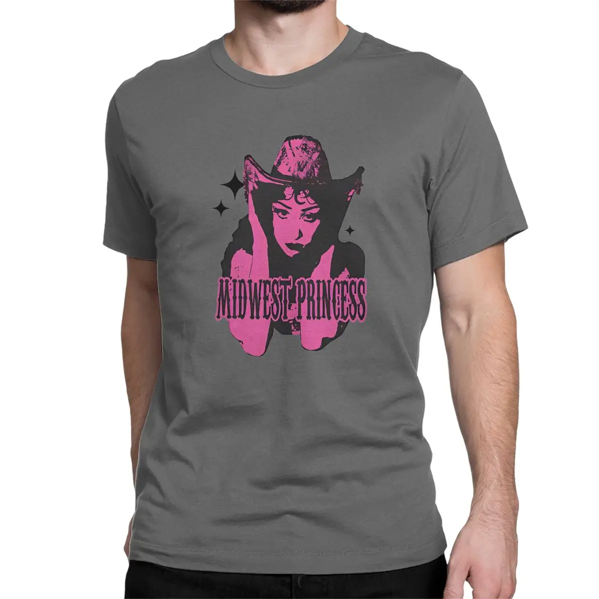 thumbnail image 1 of Camisetas Midwest Princess Chappell Roan para hombre y mujer, camisetas de algodón con cuello redondo, camisetas de manga corta de cantante, ropa de verano, 1 of 7