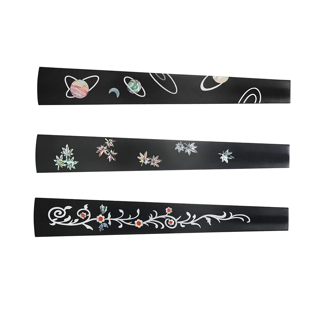44ViolinFingerboardEbonyWoodInlaidPearlShellFlowerDecoration
