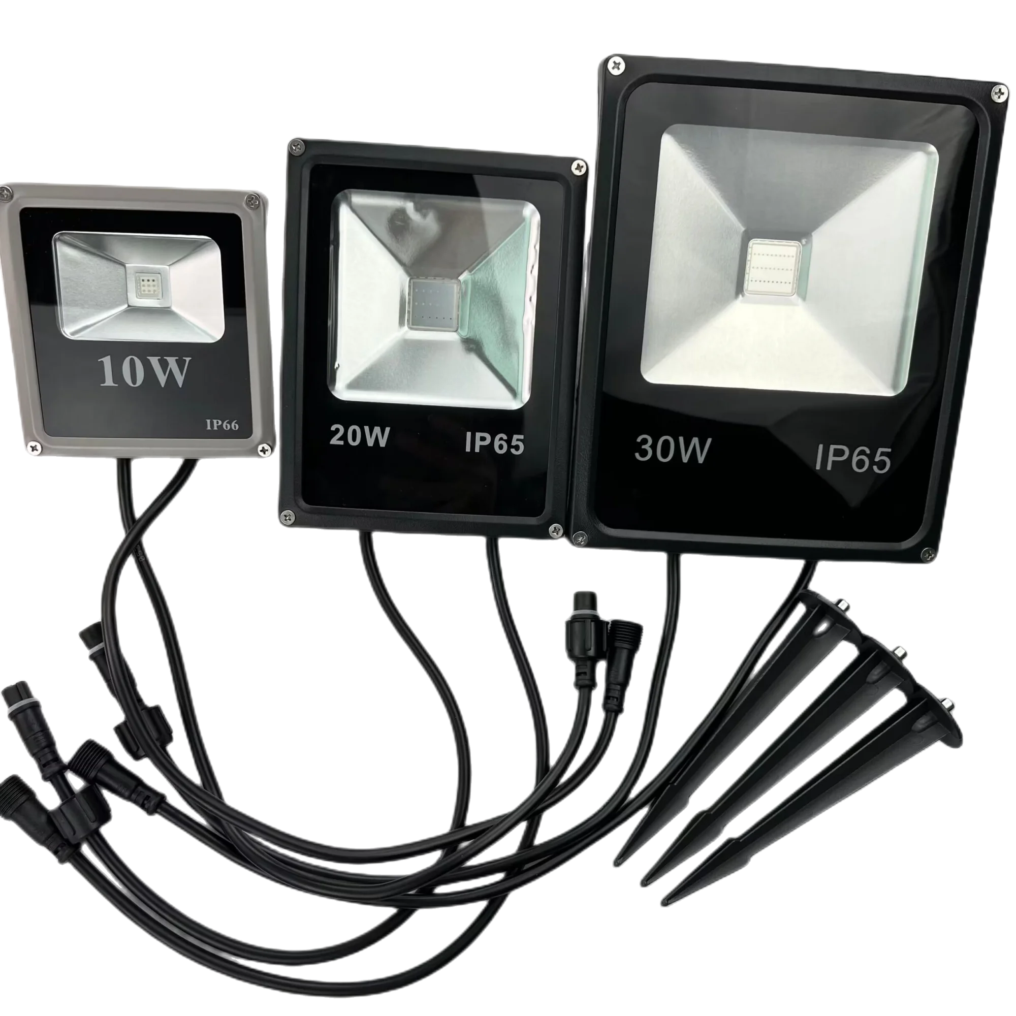 12V WS2811 controlled 10W/20W/30W high power led RGB flood light;addressable;IP66 rated;RGB full color