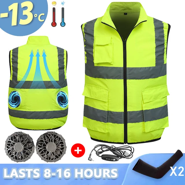 Men's Cooling Vest - Ice - Fan Air Conditioning - USB Charge
