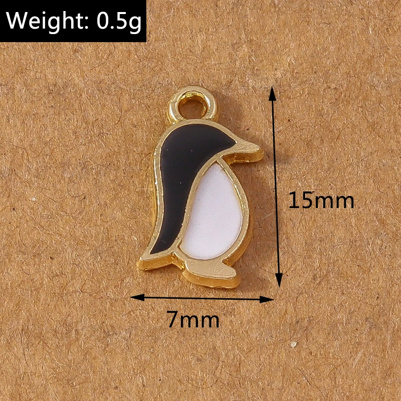 10 Stück Gemischte Niedliche Emaille-Tieranhänger Katze Panda Vogel Elefant Biene für DIY Halsketten Ohrringe Schmuckherstellung Zubehör – Detail 15