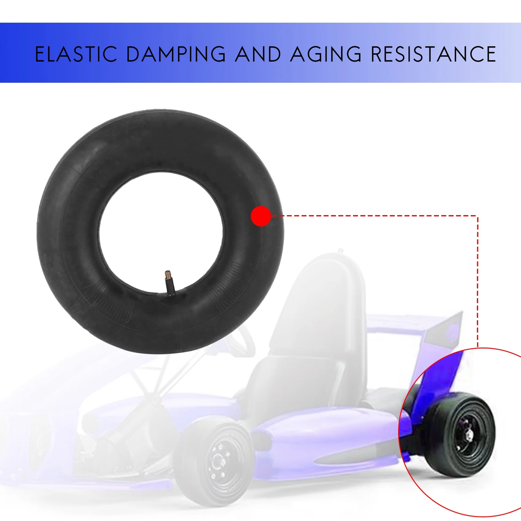 2 PCS 13 x 5.00-6 inch Heavy Duty Inner Tube with TR-13 Straight Valve Stem-for Wheelbarrows, Mowers, Hand Trucks