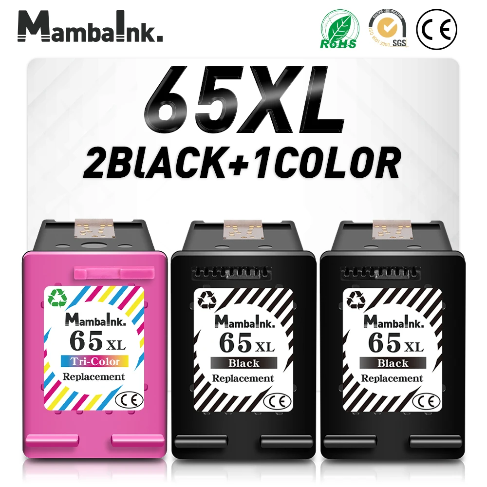 Qsyrainbow 65Xl Cartuccia Di Inchiostro Compatibile Per Hp 65 Envy 5010 5020 5030 5032 5052 5055 2622 2652 2655 Stampante