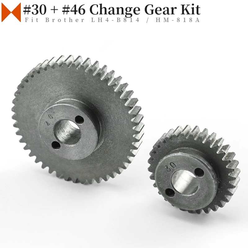 

141376000 (#30) + 141384000 (#46) сменный Шестеренчатый набор для швейной машины Brother LH4-B814, LH4-B816, приблизительное отверстие для кнопки