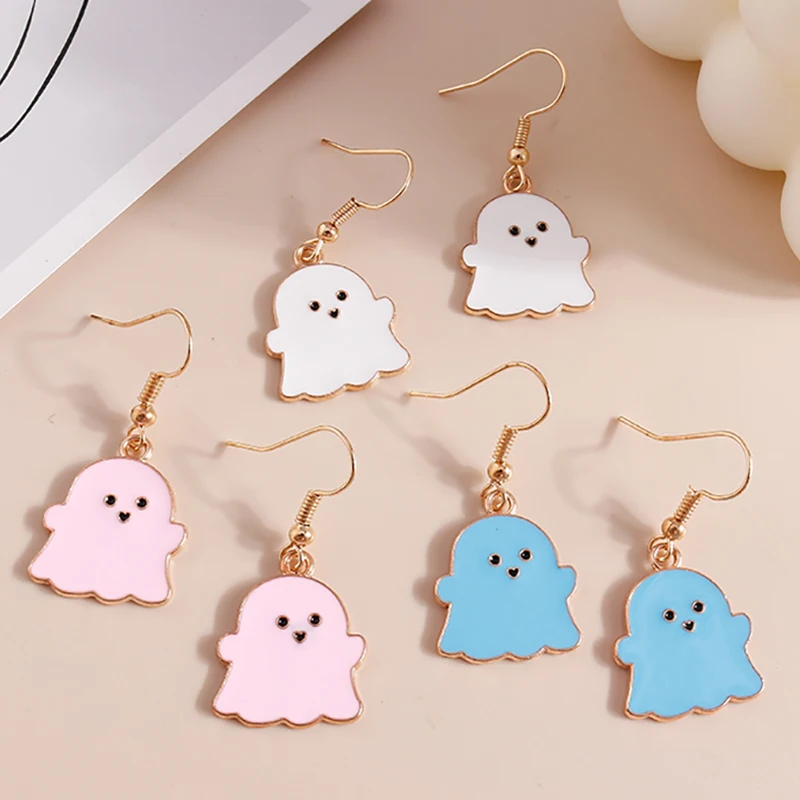 Aihua Mode Halloween Geist Ohrring Set Emaille Fledermaus Spinne Mumie Skelett Kürbis Ohrringe Halloween Nacht Party Schmuck Geschenke