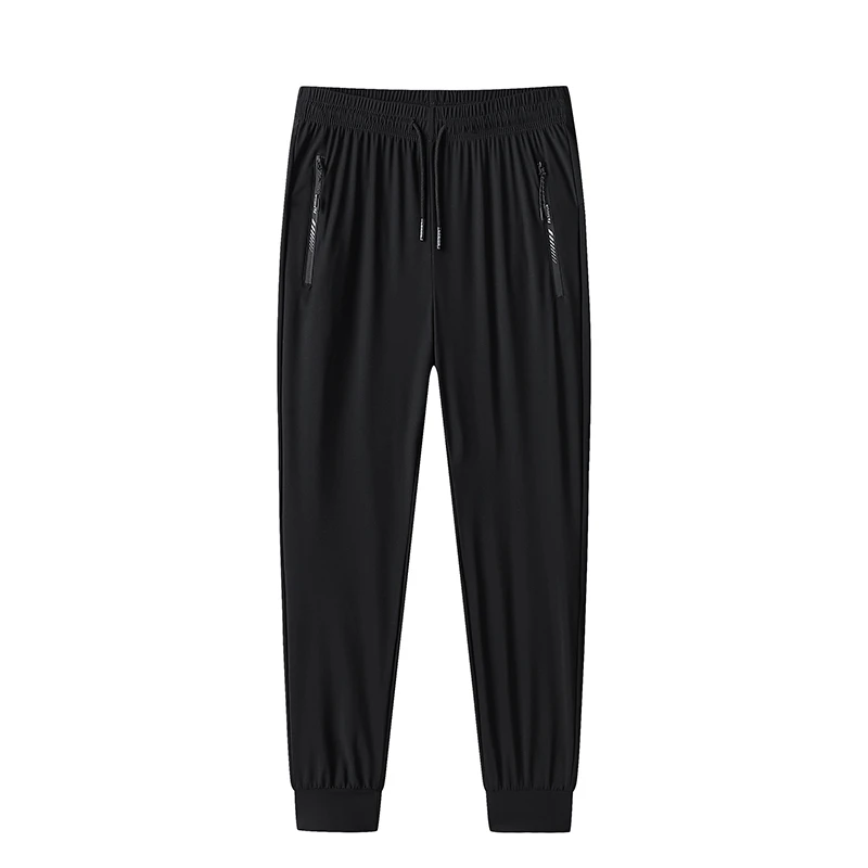 Men Casual Pants Oversized Autumn Summer Breathable Sweatpants Elasticity Quick Drying Trousers largo Mens Clothing wide leg sweatpants wide leg pants