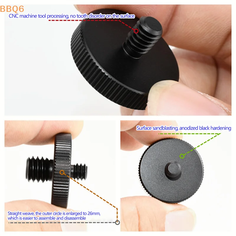 1Pcs 1/4 남성용 3/8 듀얼 너트 삼각대 마운트 나사 퀵 릴리스 카메라 나사 마운트 어댑터 범용 카메라 변환 나사