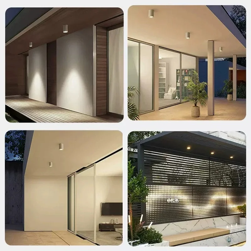 IP65 led 방수 표면 장착형 천장 스포트라이트 조명 야외 발코니 상점 적합한 AC85-260V 스포트라이트 7W 36W 40W