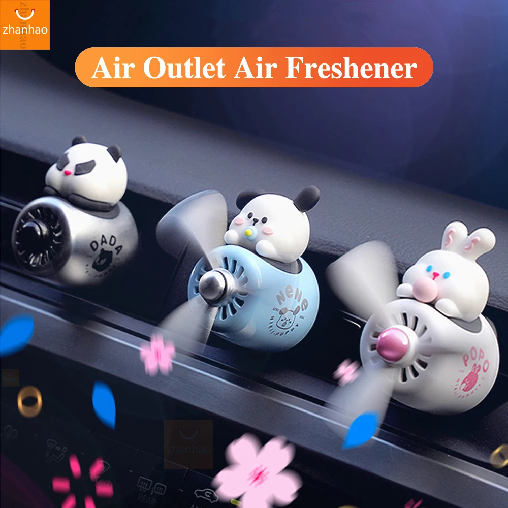 72km Car Air Freshener Bear Pilot Propeller Air Outlet Fragrance