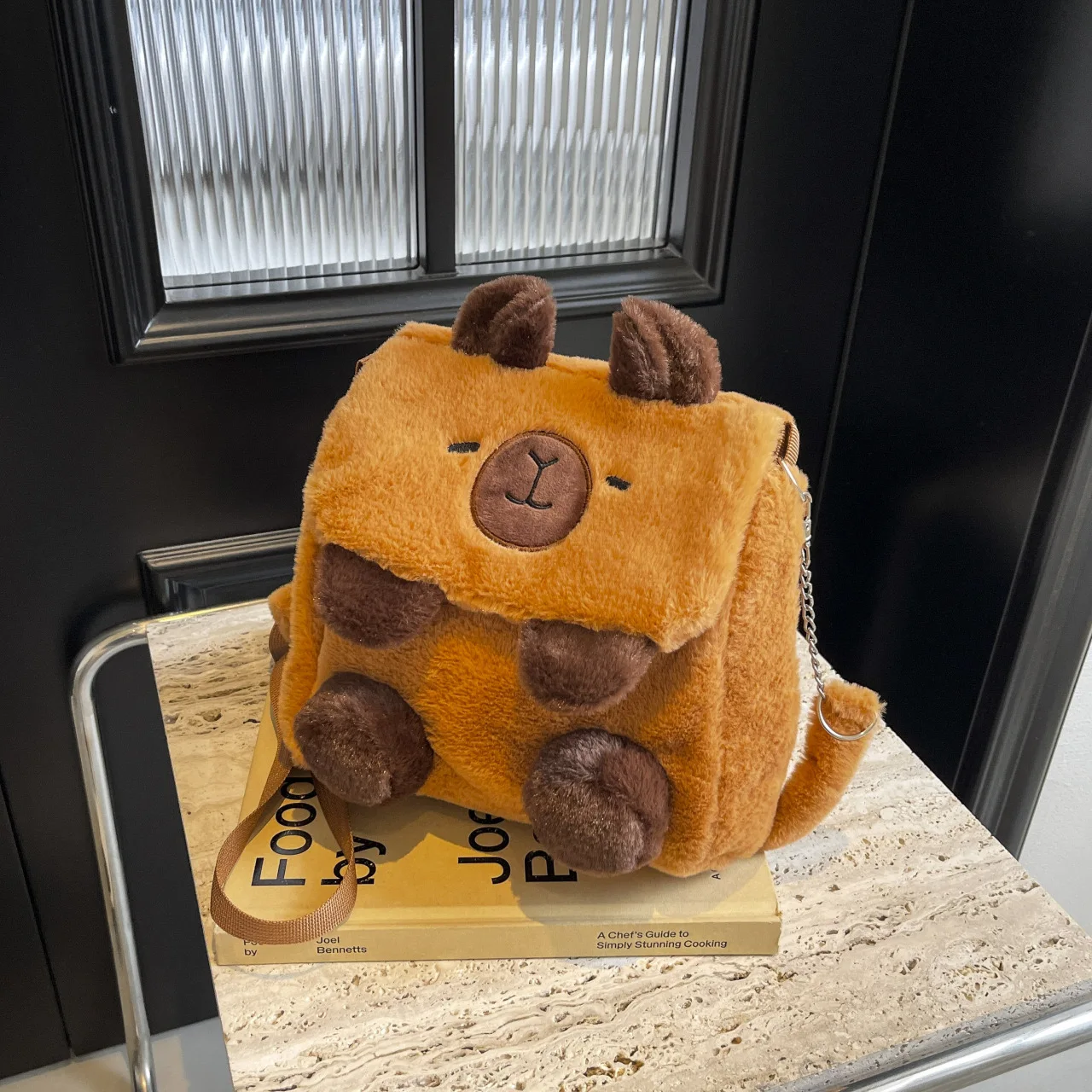 Capybara Plush Backpack Kawaii Fashion Plushie Doll Fur Bag Children's Bag Shoulder Bag Mini Knapsack Bags Gifts For Girlfriend