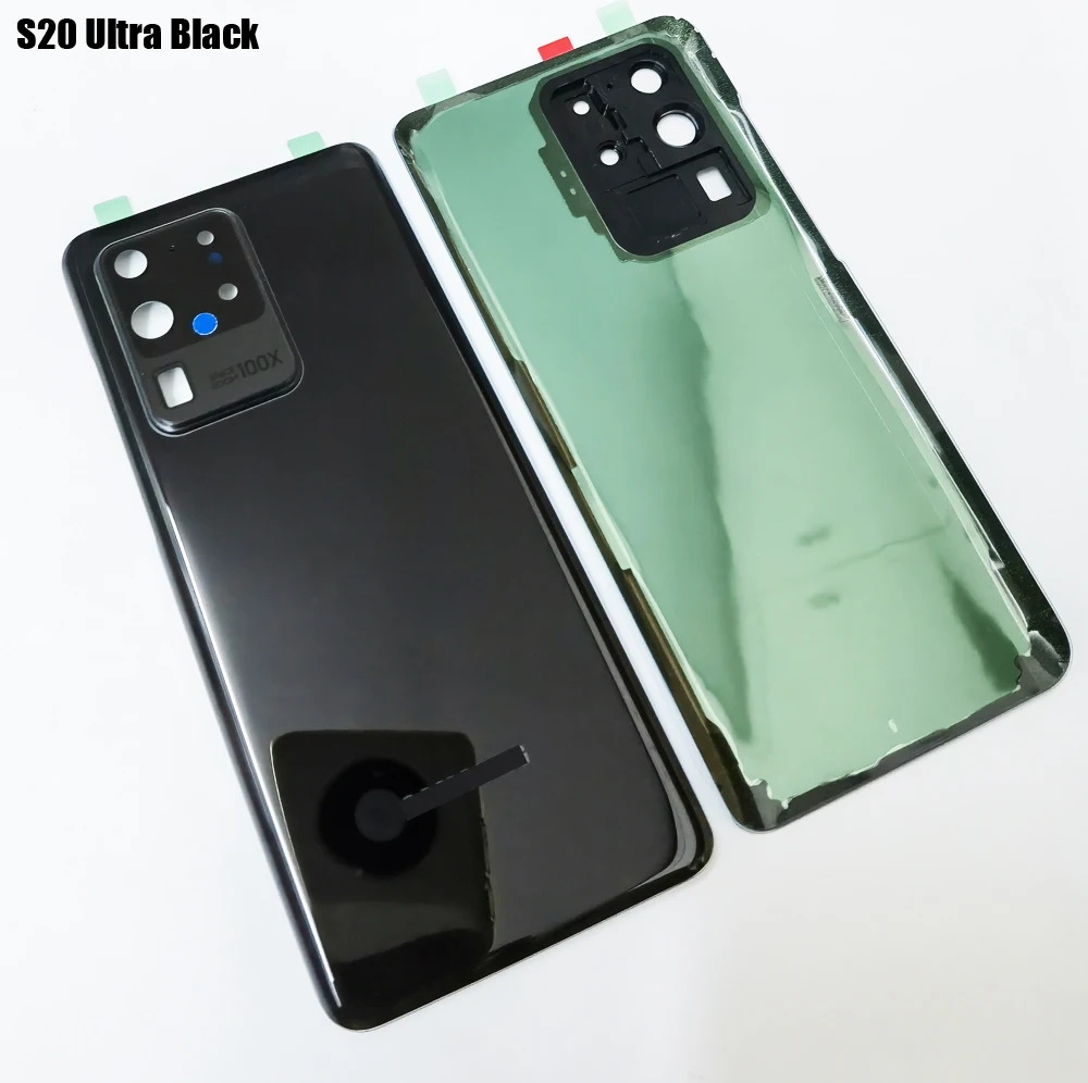 

OEM Original Back Cover for SAMSUNG Galaxy S20 Ultra 5G Backcover Back Glass Housing with Camera Lens&Adhesive for S20 S20 PLUS