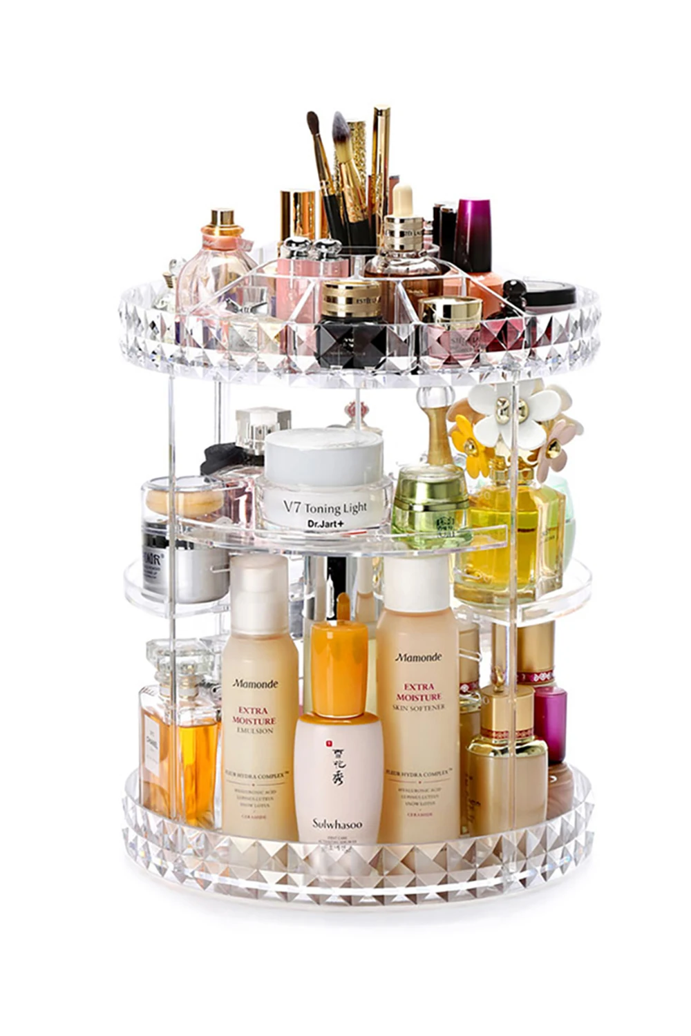 【Sheonly】Transparent Acrylic Rotating Multifunctional Makeup Organizer: uk Stock, 4 Days Free Delivery, & No Order Amount limit