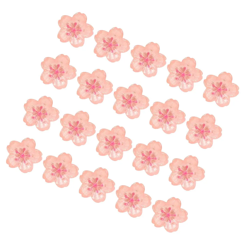30Pcs 벚꽃 푸시 핀 핑크 장식 꽃 푸시 핀 코르크 보드 게시판 사무용품 우아한 꽃무늬