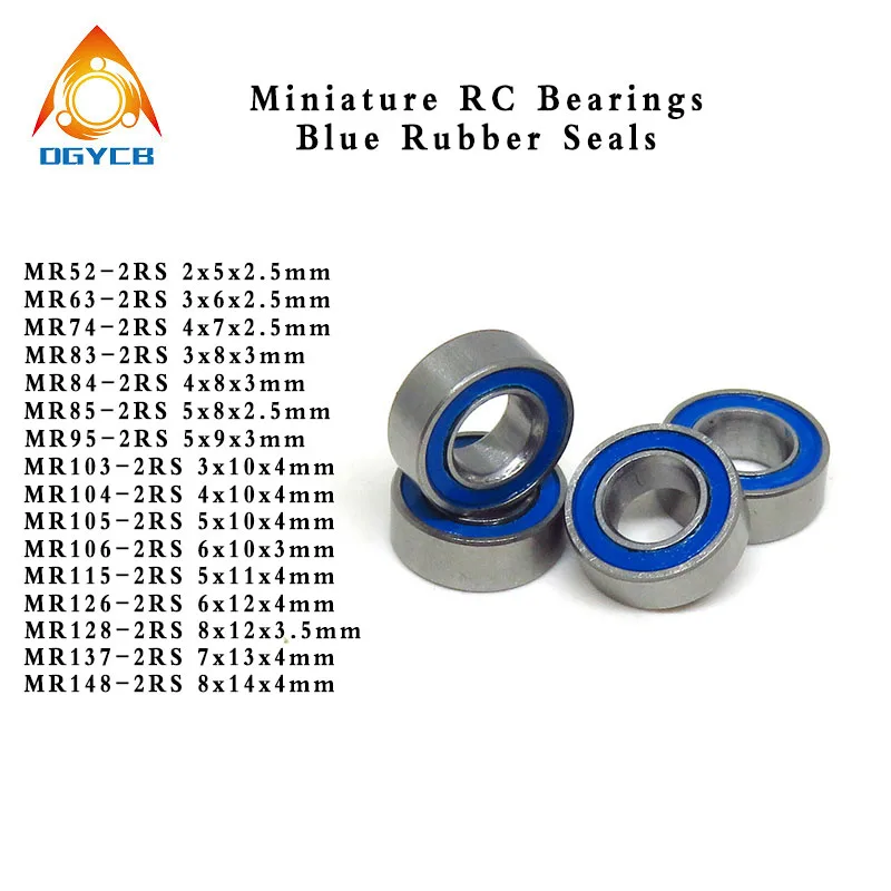 4x8x3 Ceramic Rubber Sealed Bearing MR84-2RSC