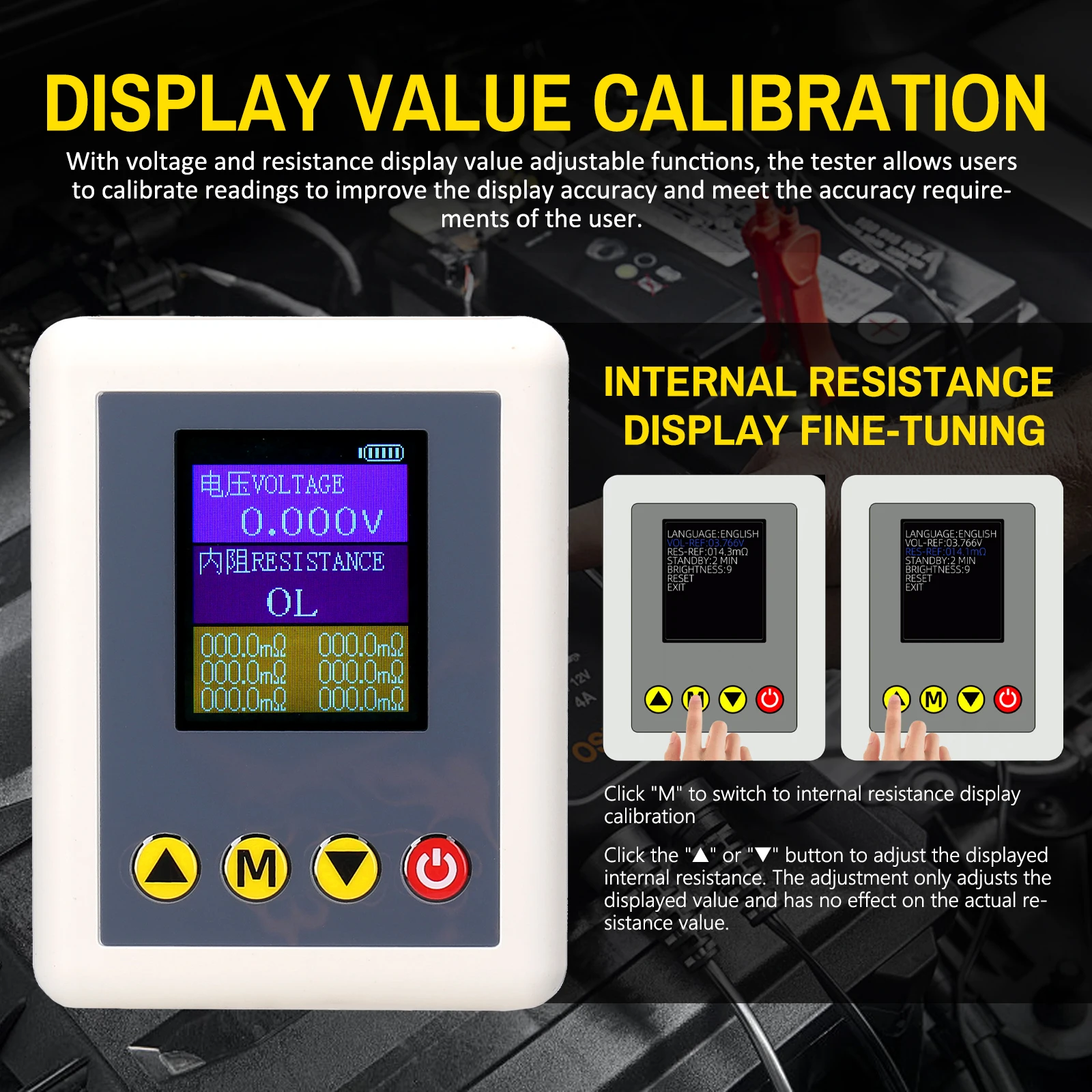 TS4520 Voltage Internal Resistance Tester AC 4-Wire Kelvin Method Professional Voltage Meter Internal Resistance Test Device voltage tester resistance tester