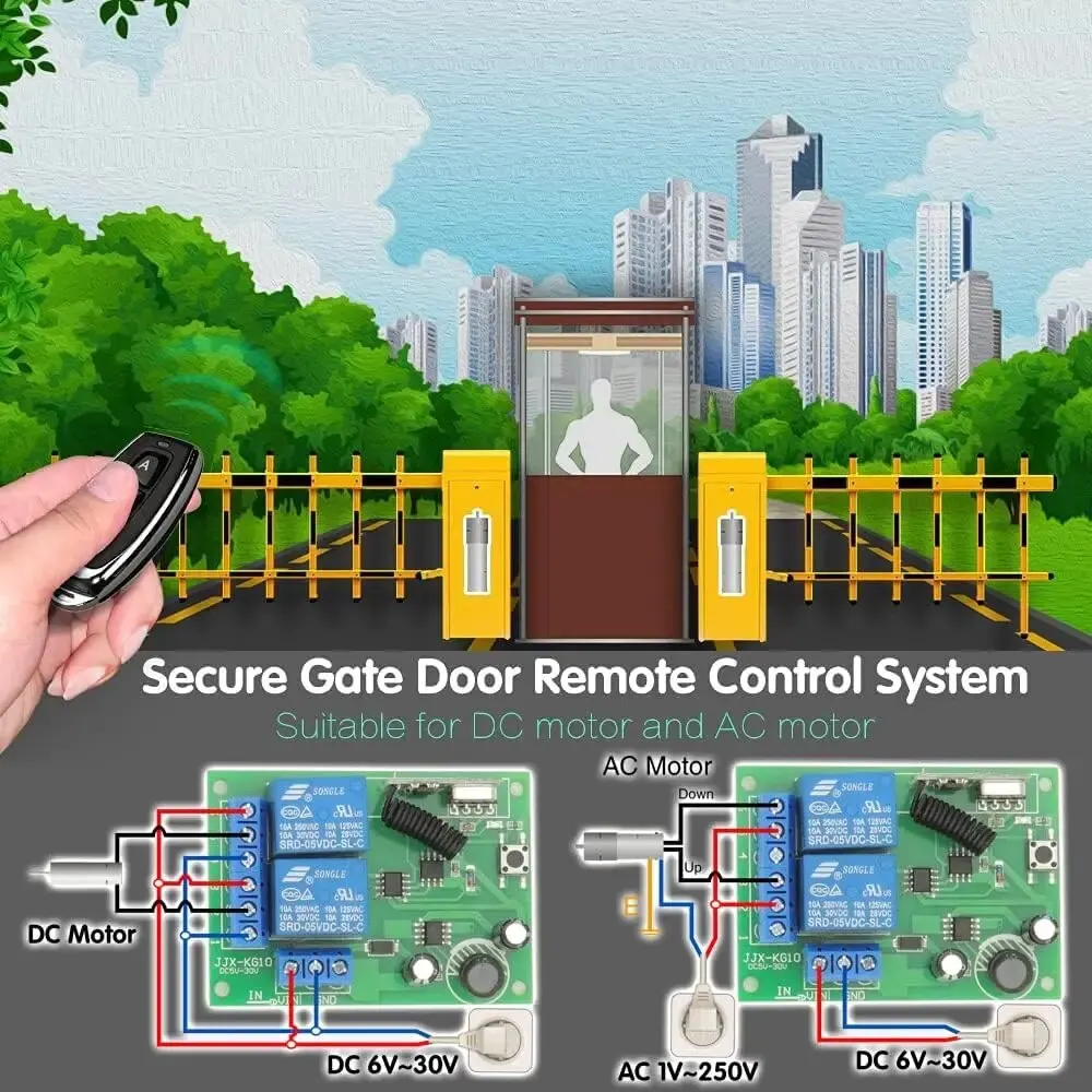 DC 12V 10A Secure Remote Control Switch Wireless Relay Module Receiver DIY Controller Smart Switch Wireless Switch