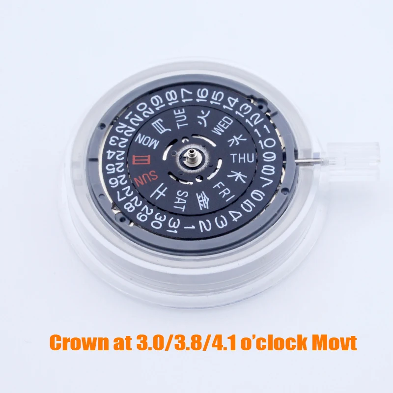 Nh36 Kanji Japan Movement Crown At 3.0/3.8/4.1 Fit Seiko Skx007 Tonno Turtle Samurai Diving Watch Movimento Meccanico Automatico