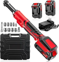 Clé à cliquet électrique sans fil 3/8 " 80 Nm, couple élevé 400 tr/min, chaîne rechargeable portable pour produits chimiques, kit de clé à cliquet sans fil 1