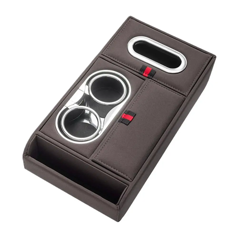 Premium-Aufbewahrungsbox für die Armlehne im Auto, multifunktional, mit Getränkehalter, Telefonsteckplatz, Taschentuchbox, Mittelkonsole, höhenverstellbares Pad – Detail 13