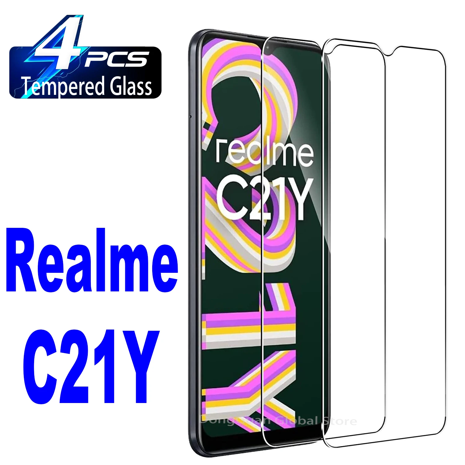 

2/4 шт. закаленное защитное стекло для экрана Realme C21Y C11 2021 C35 C25S C30S C25Y C31 C21 C20A C30