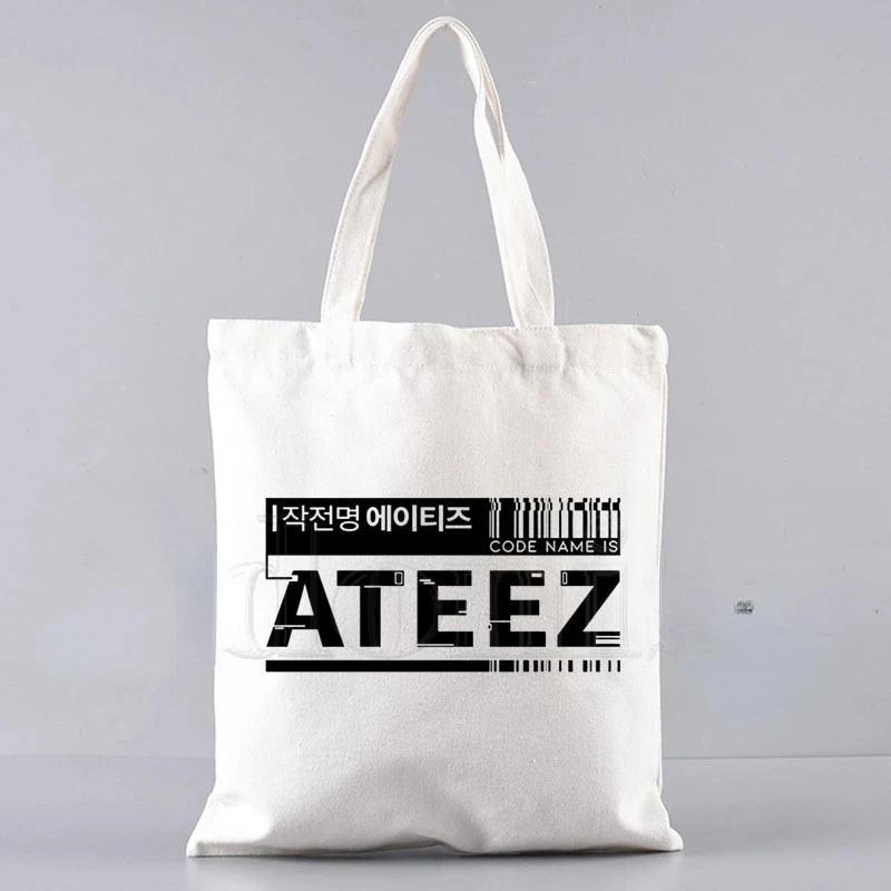 Ateez K Pop Tote Bags for Women Large Capacity Harajuku