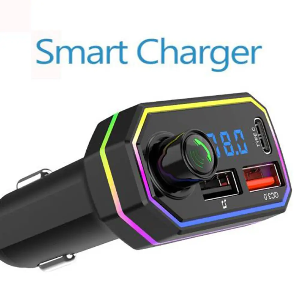 

Bt06 Fm Radio Mp3 Player Blue tooth-compatible Hands-free Kit 2.1a Usb Car Quick For Mobile Phone