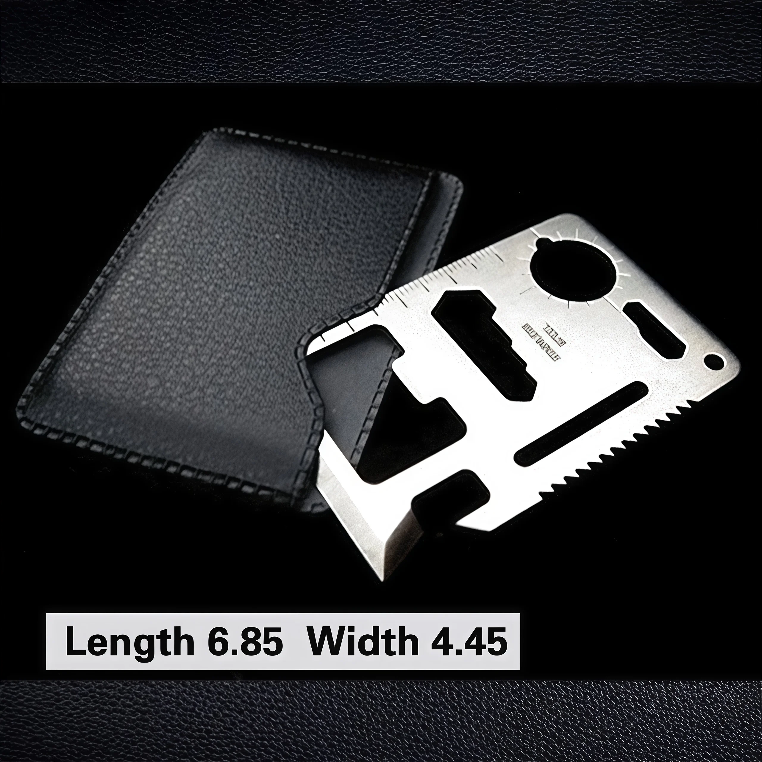 11-in-1 Multi-Function Portable Outdoor Tool Card Stainless Steel Survival Card for Camping Hiking EDC Bottle Opener Cutter