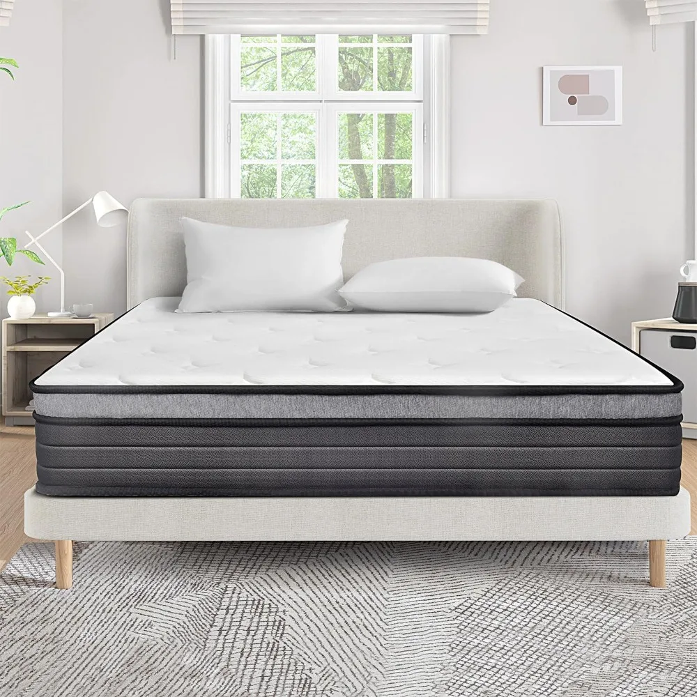 

10 Inch Queen Size Mattress ,Bed-in-a-Box,Hybrid Mattress,Pocket Spring Mattress,Medium Firm Mattresses,Breathable Comfortable