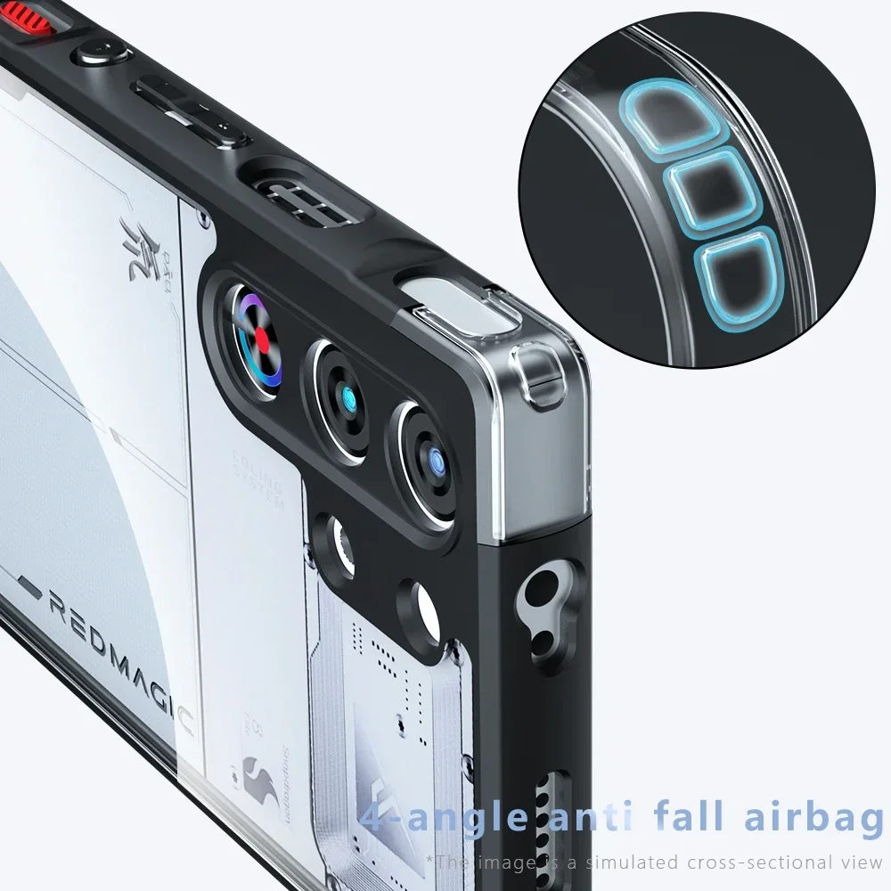 غطاء شفاف وشفاف غير لامع لهاتف Nubia Red Magic 10...