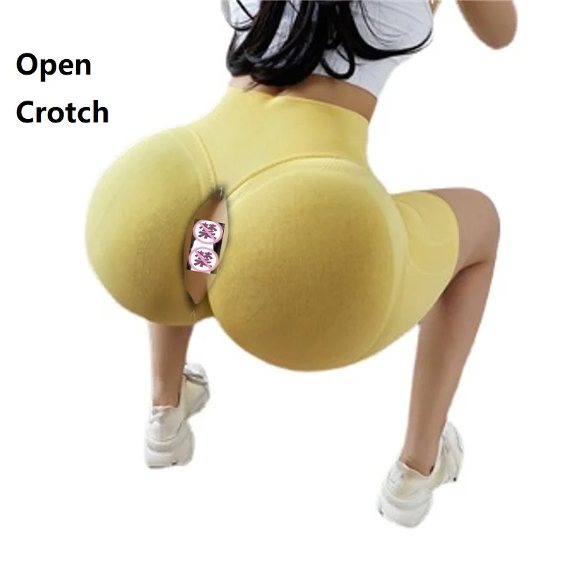 Women's Opencrotch Pants Convenient Sexy Hiplifting Yoga Pants High