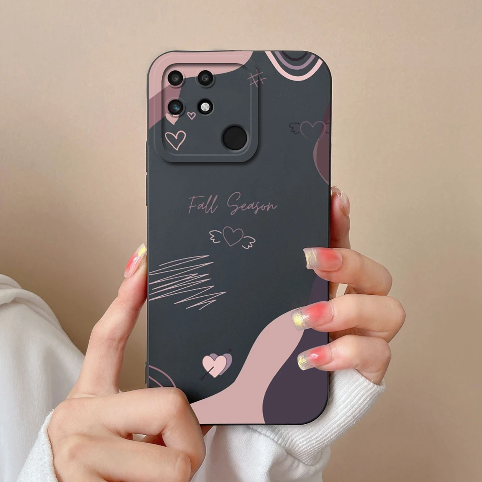 Fashion Love Heart Soft Smooth Liquid Silicone Phone Case - Bumper Cover