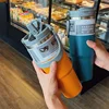 30oz Stainless Steel Straw Insulated Ice Cup Large Capacity Vacuum Flask Car Thermal Mug Tumbler Portable Insulated Coffee Cup 6