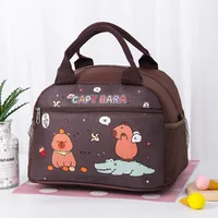 1pc Insulated Capybara Pattern Lunch Bag - Waterproof, Portable & Thermal Insulation. Ideal for School/Office, keeps food fresh 1
