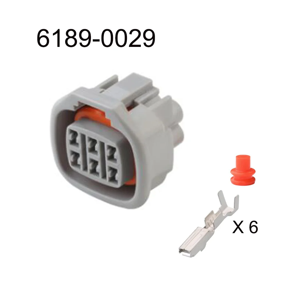

100Set 6189-0029 automotive Waterproof male female wire connector terminal plug 6 pin socket