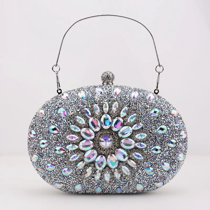 Cosmetic Woman Handbag Evening Bag Luxury Women 2024 Clutche Diamond Inlaid Y2k Female Wedding Party Banquet Glitter Purses New