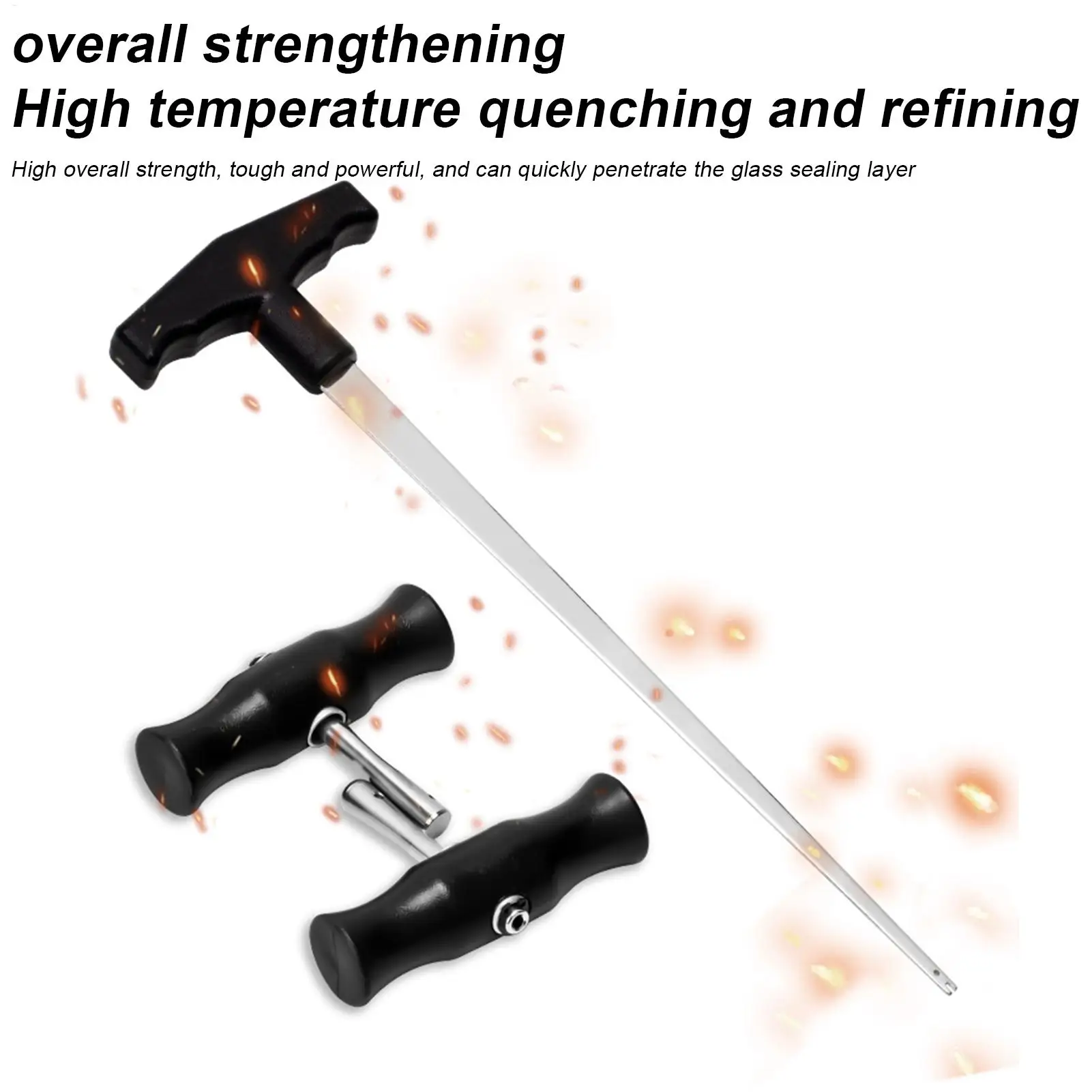 윈드실드 제거 키트 T자형 스틸 빈티지 자동차 수리 도구 자동차 유리 절단 고정 글레이징 제빙 윈도우용