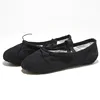 USHINE EU22-45 Cloth Head Yoga Slippers Teacher Gym Indoor Exercise Canvas Black Ballet Dance Shoes Children Kids Girls Woman 5