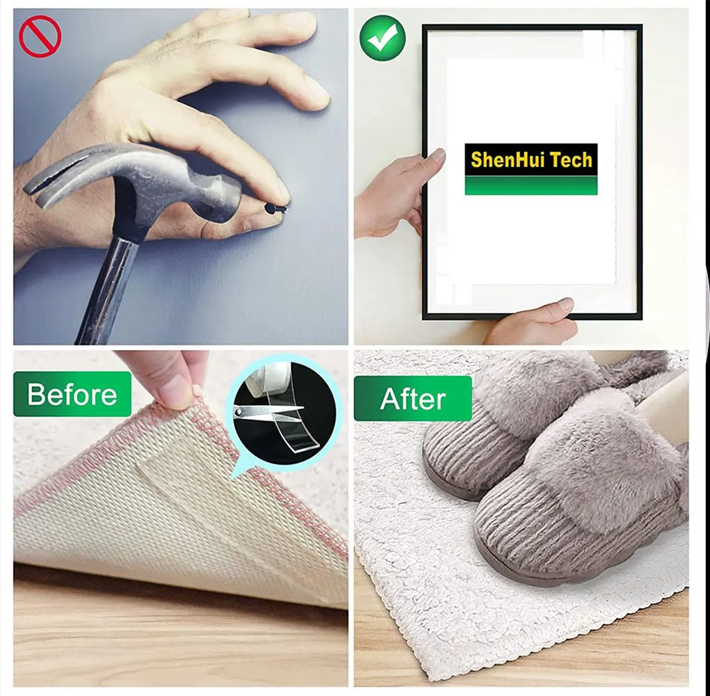 Reusable Wall Sticker Double Side Tape Waterproof Nano Self-Adhesive Tape for Bathroom Kitchen 1M/3M/5M