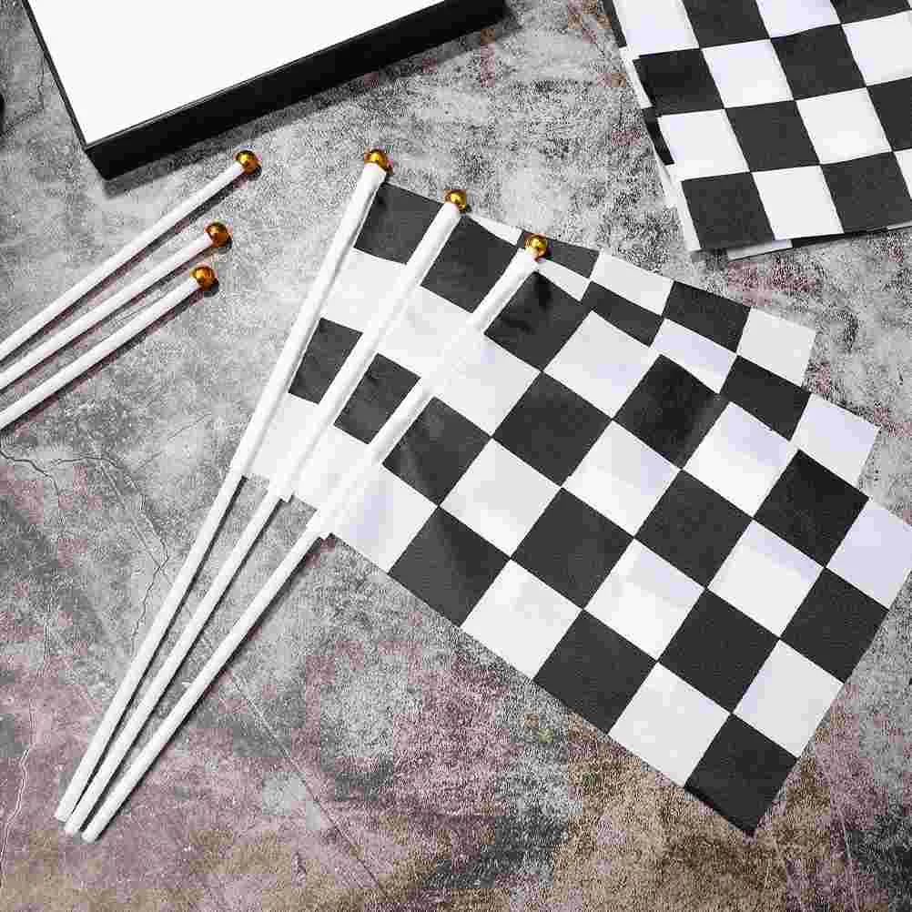 

10 Pcs Football Banner Race Car Flags Referee for Costume Racing Birthday Decorations Non-woven Fabric Track