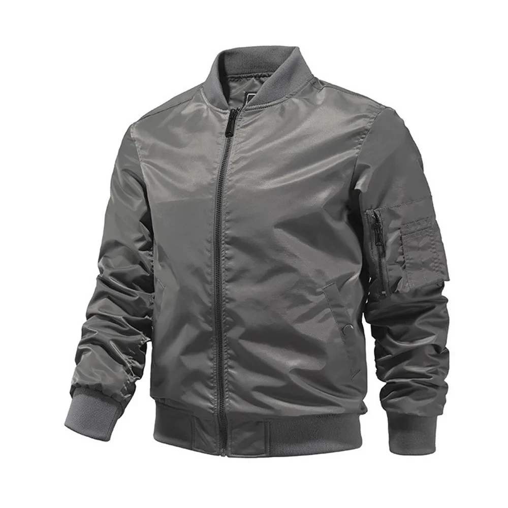 Mens Bomber Jacket 2023 New Spring Autumn Male Baseball Jackets Pilot Men Outwear Army Green Coat Zipper Men's Tactical Uniform 4