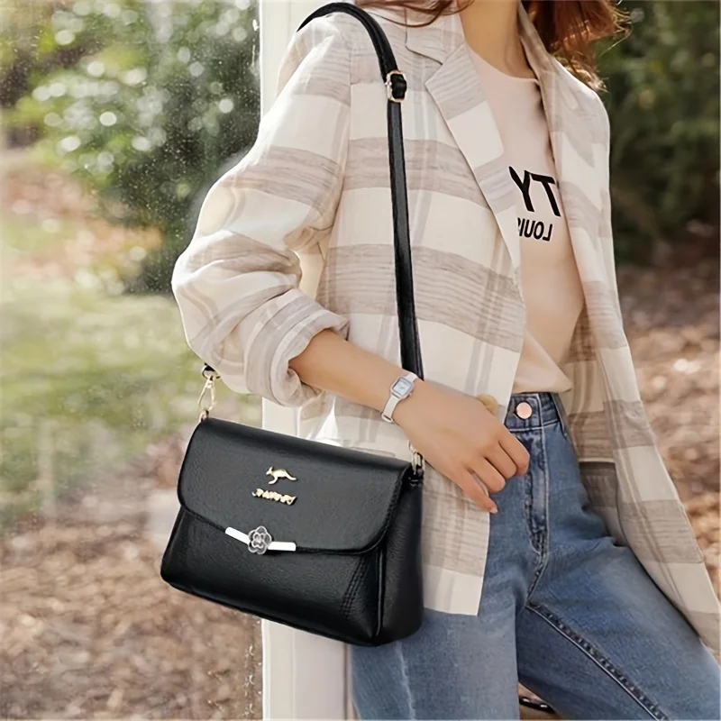 Fashionable Single-Shoulder Bag for Women, Versatile Crossbody Purse with Adjustable Strap, Waterproof Faux Leather