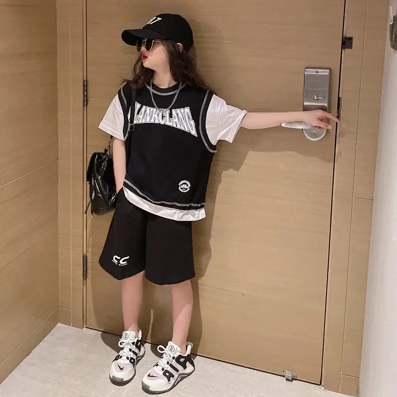 

Boys Clothing Sets Summer Casual Outfit T-shirt + Pants Boys Clothes Children Clothing Suit Kids Tracksuit Teen 6 8 9 10 12 Year